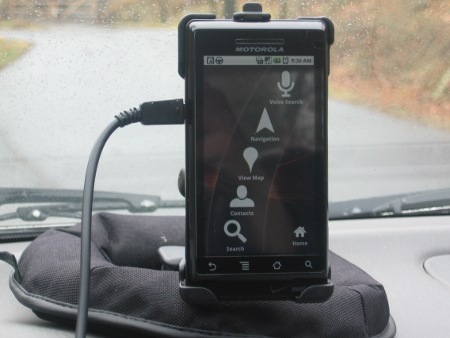 Droid in car dock