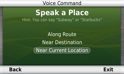 Voice command options