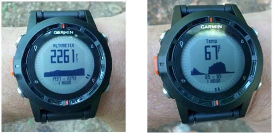 Garmin fenix altimeter tempe