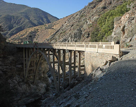 Bridge to Nowhere in the San Gabriel Mountains, five miles from any road