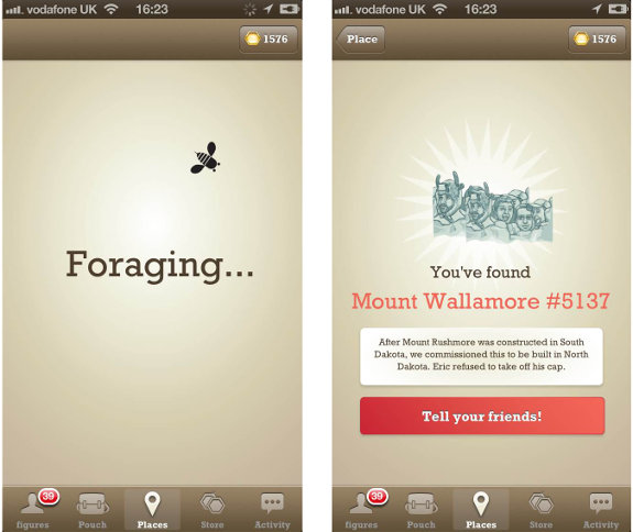 Wallabee app game foraging