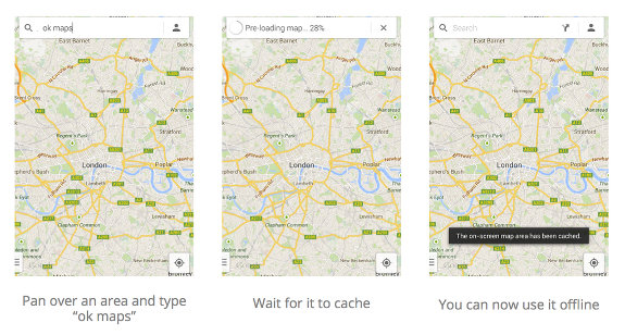 Caching Google Maps offline with OK maps