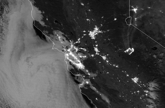 Yosemite Rim fire from space