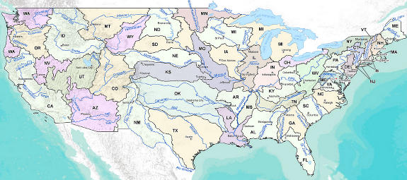 United States of watersheds