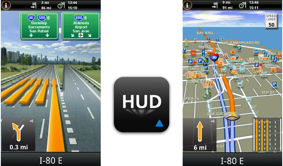 Garmin Navigon HUD Plus app