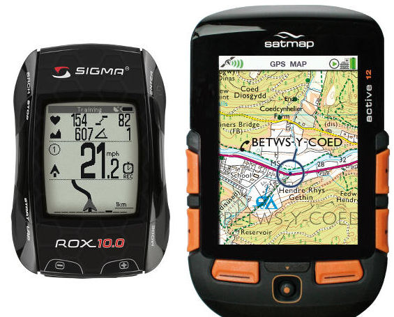 The Sigma Rox 10.0 cycling GPS and the Satmap Active 12