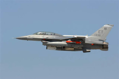 GPS Jamming could make aircraft, like this F-16 lose its heading. Photo by Raytheon