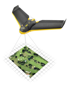This drone, the eBee, is used to help with precision farming.